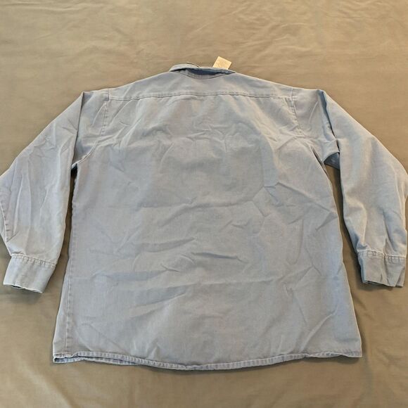 Steelguard Essentials FR Shirt Mens 1XL Blue Flame Resistant Long Sleeve Work - Picture 6 of 7